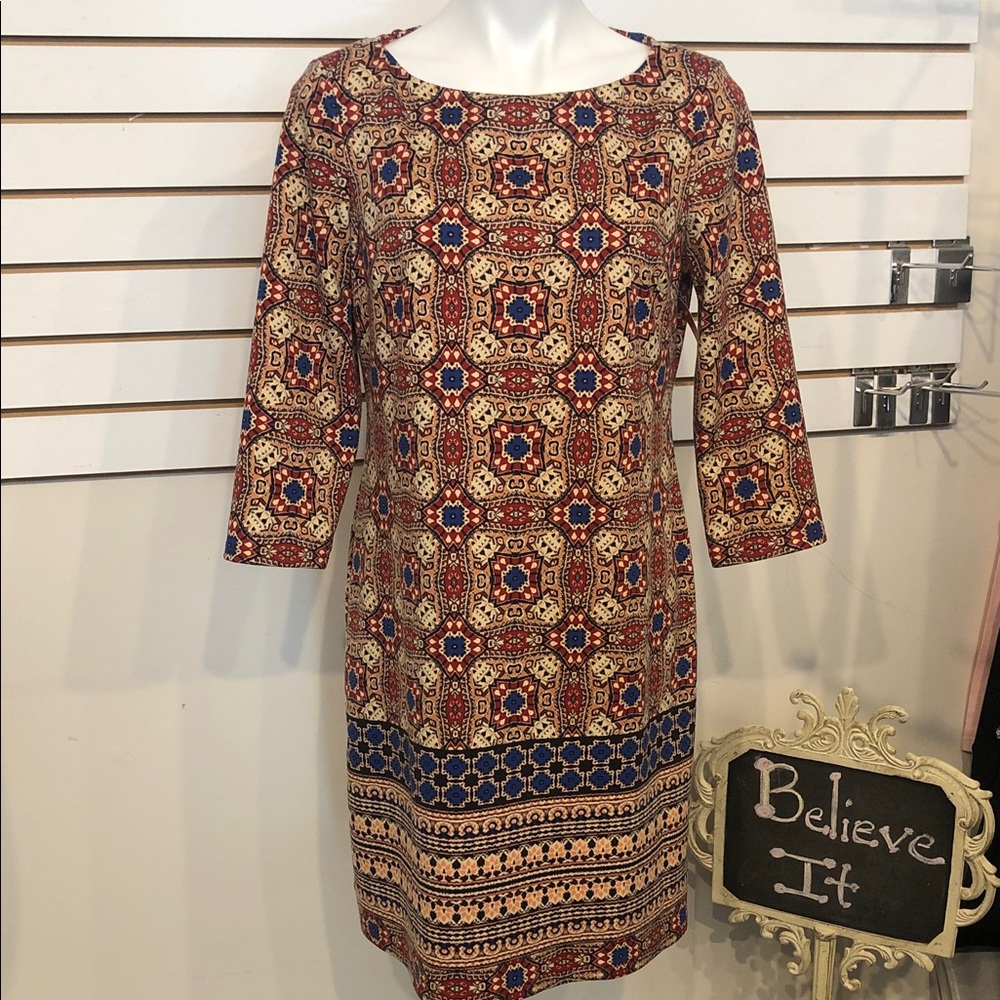 Maggie L Geometric Patterned Dress - Multicolor